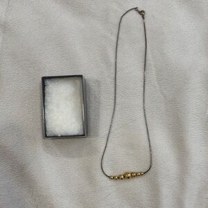 Vintage Smooth Gold Chain Bead Necklace